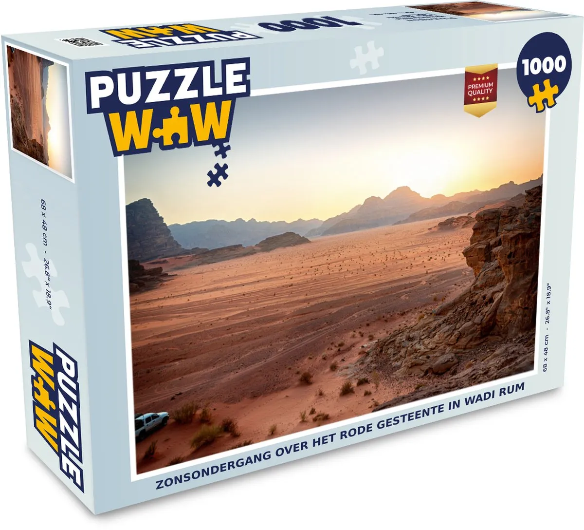 PuzzleWow Legpuzzel Zonsondergang Wadi Rum 1000 Stuks - Multicolor