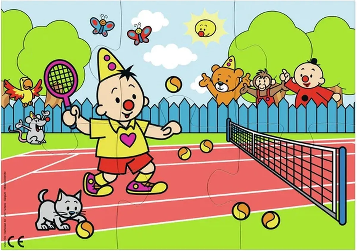 Studio 100 Bumba Legpuzzel Tennis 34cm - Blauw - 6 Stuks