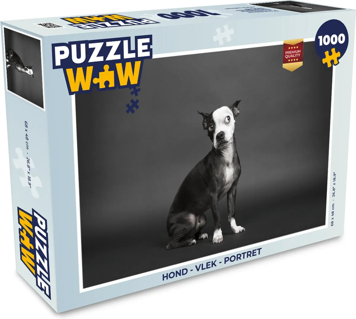 PuzzleWow Hond Vlek Portret Legpuzzel 1000 Stuks