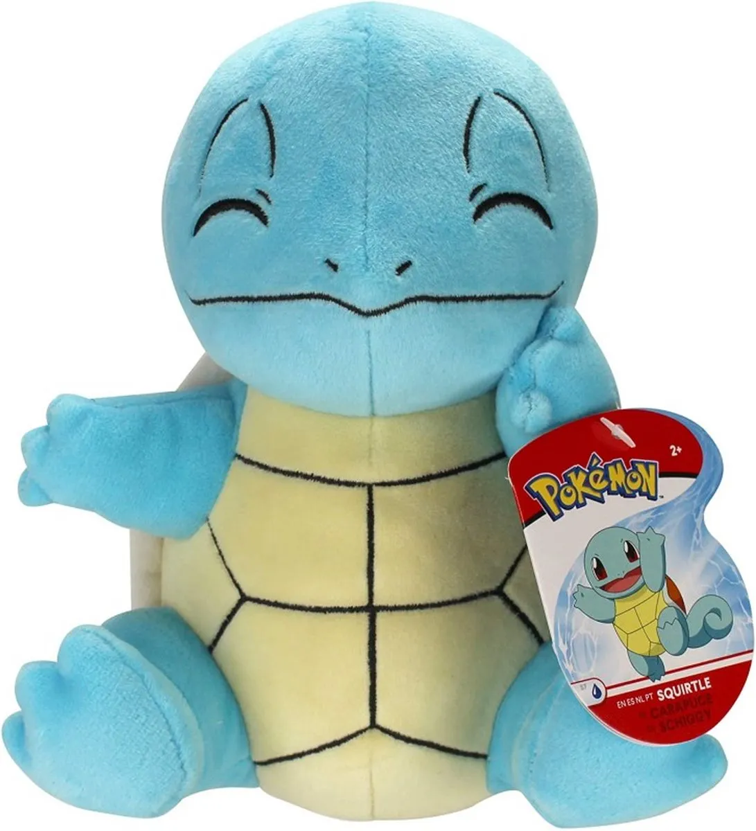 Pokémon Knuffel Squirtle Pluche - 20 cm - Blauw