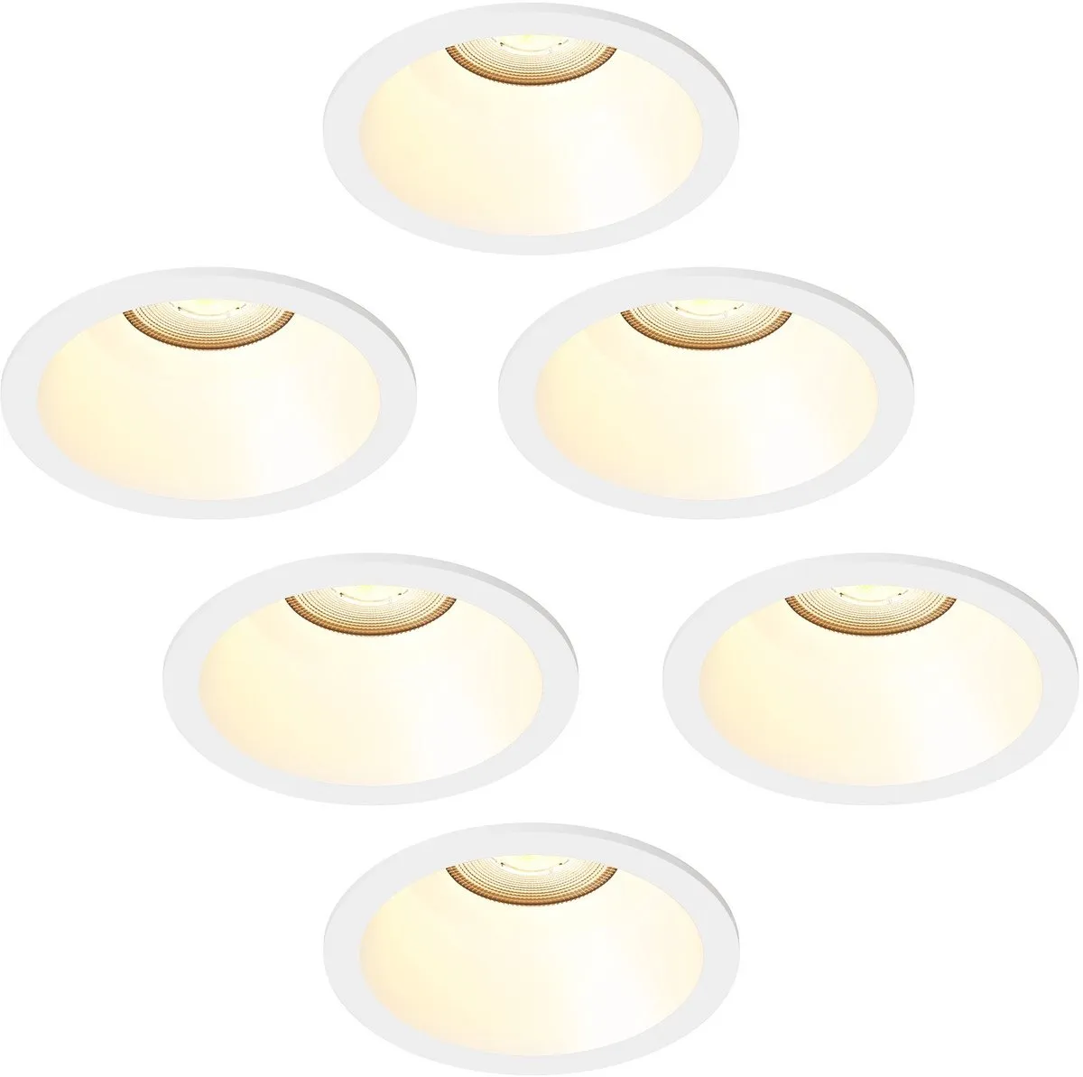 LEDVION 6x LED Inbouwspot Ø85mm GU10 3W 2700K