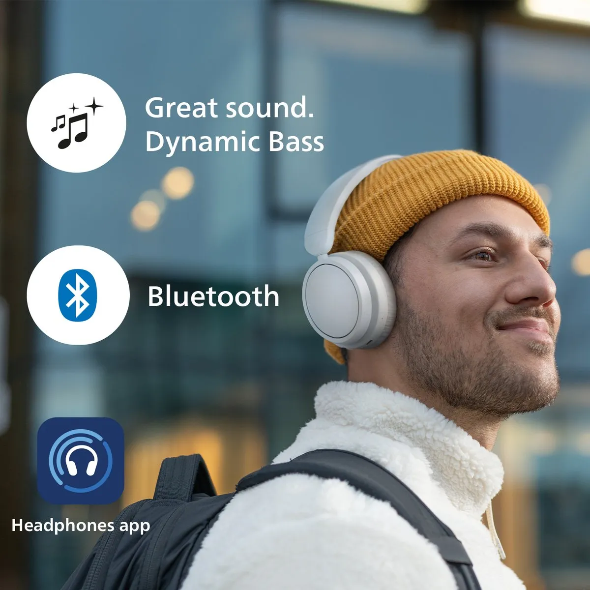 Philips TAH5209WT On-Ear Bluetooth Headphones - 65 uur - Wit