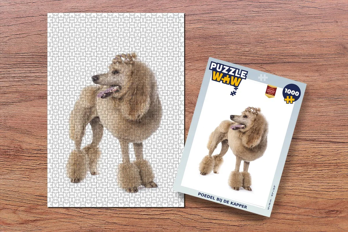 PuzzleWow Poedel bij de kapper Legpuzzel 1000 Stuks - Multicolor