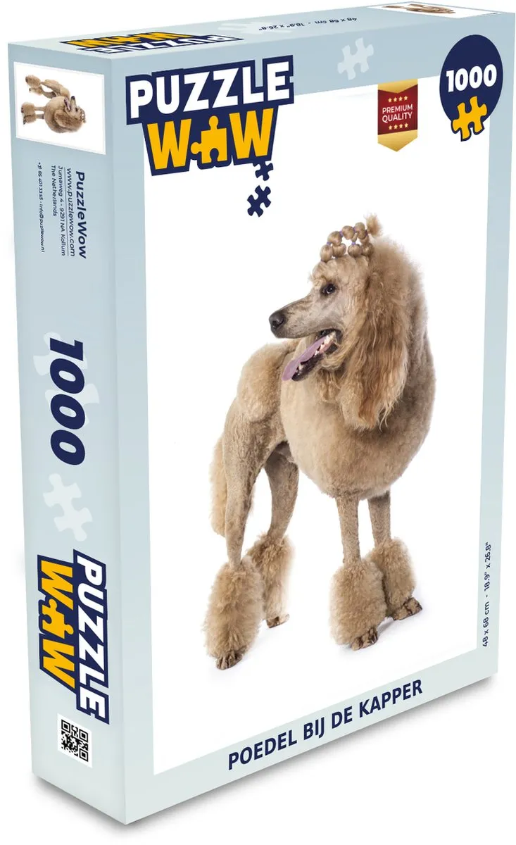 PuzzleWow Poedel bij de kapper Legpuzzel 1000 Stuks - Multicolor