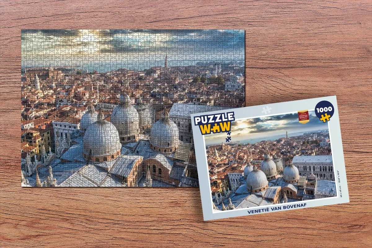 PuzzleWow Architectuur Wolken Venetië Legpuzzel 1000 Stuks - Multicolor