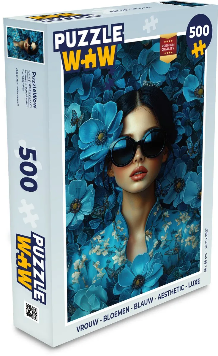 PuzzleWow Vrouw Bloemen Legpuzzel 500 Stuks