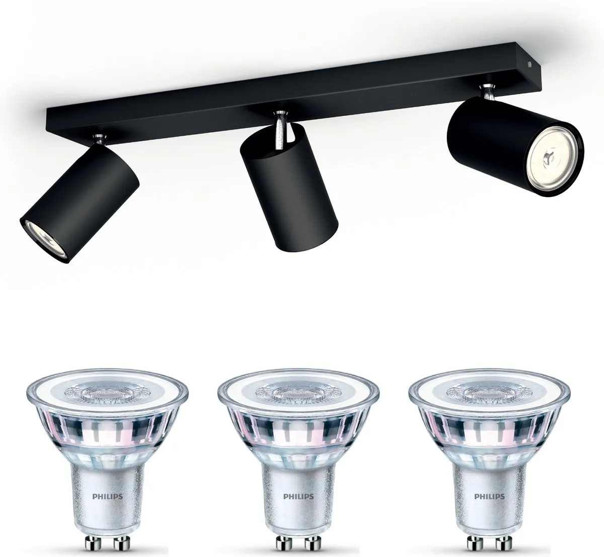 Philips Kosipo Opbouwspot Zwart