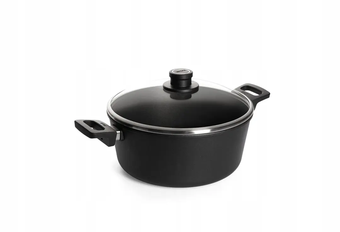Woll gietijzeren pan 28 cm, 6L, met deksel, inductie