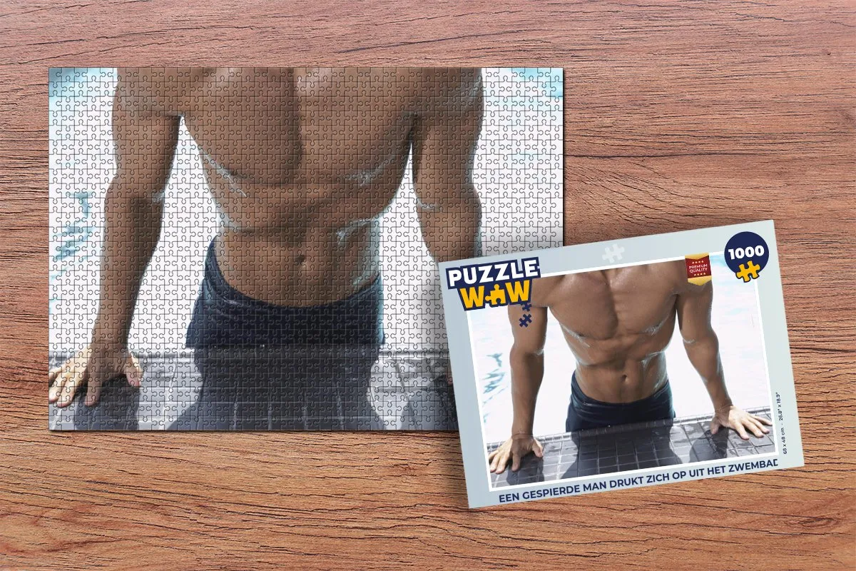 PuzzleWow Legpuzzel 1000 Stuks - Gespierde Man Multicolor