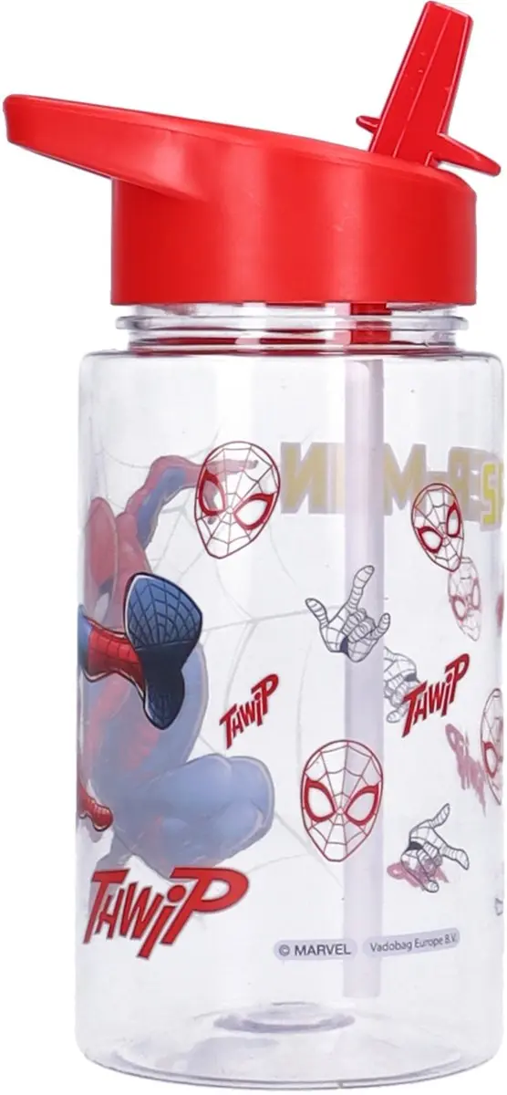 Spider-Man Drinkfles 450ml - Blauw - afbeelding 2 van 6