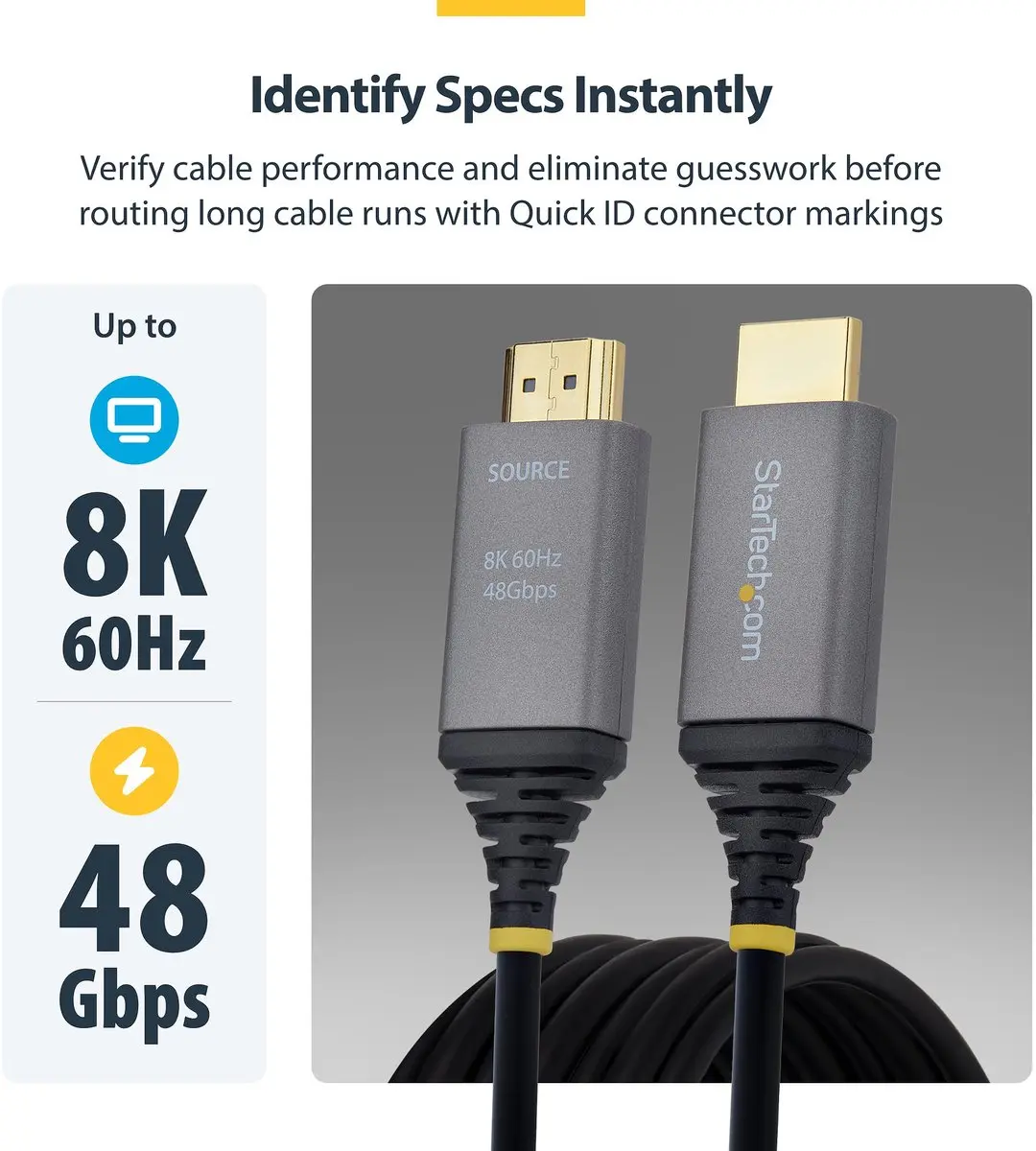 Startech HDMI 2.1 Hybride Actieve Optische Kabel 15m - 8K 60Hz - afbeelding 6 van 6