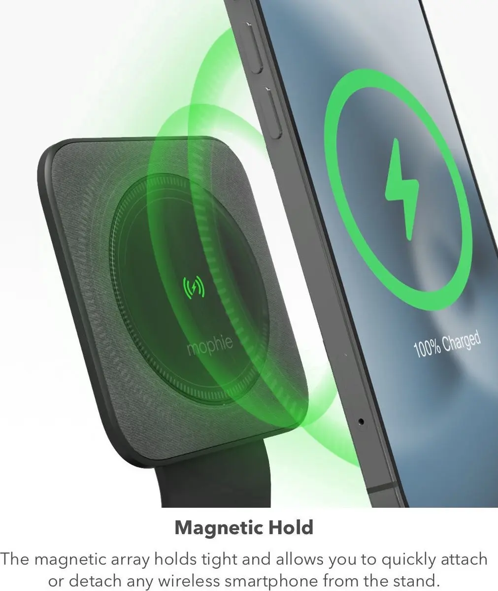 mophie Snap+ Wireless Stand - 15W - Zwart - afbeelding 2 van 6