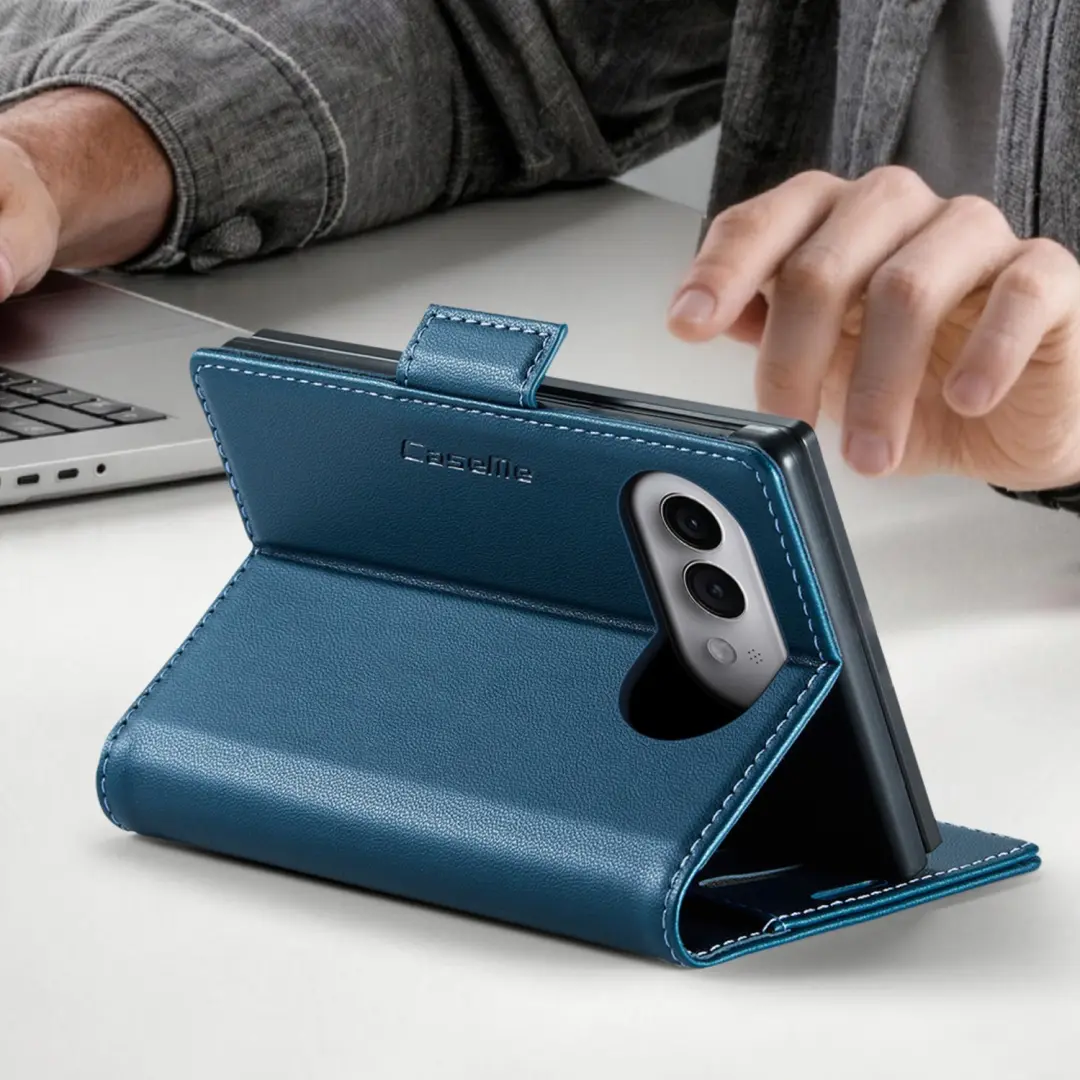 Caseme, Portemonnee Hoesje Geschikt voor Apple iPhone Duo Leerlook met Standaard