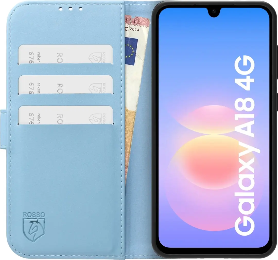 Rosso Element Modern Hoesje Samsung Galaxy A18 - Licht Blauw - afbeelding 5 van 6