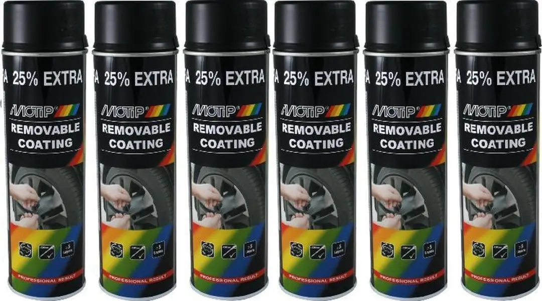 Motip verwijderbare lak zwart mat 500ml