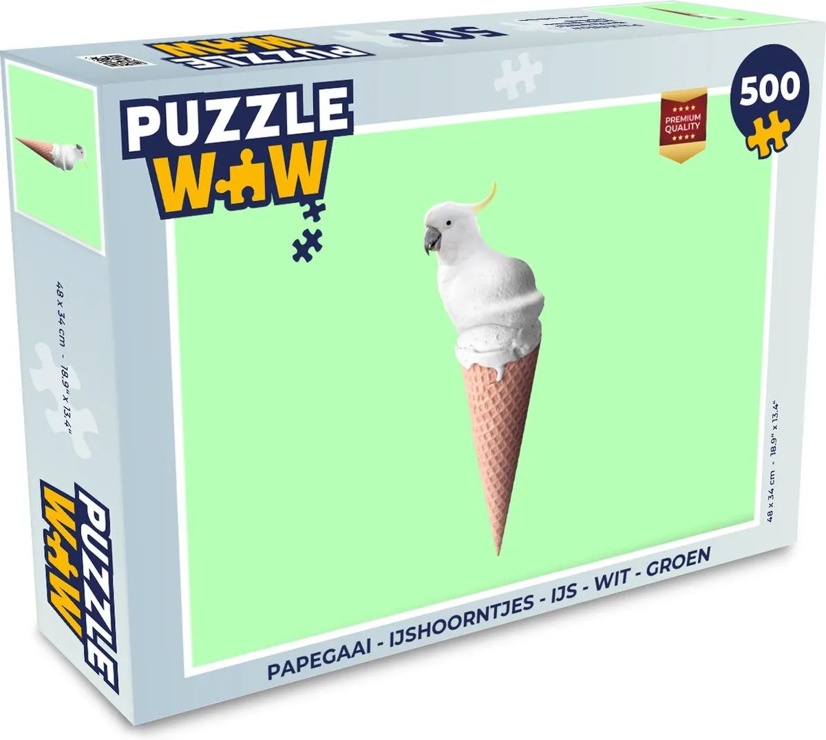 PuzzleWow Papegaai IJshoorntjes Legpuzzel 500 Stuks - Multicolor
