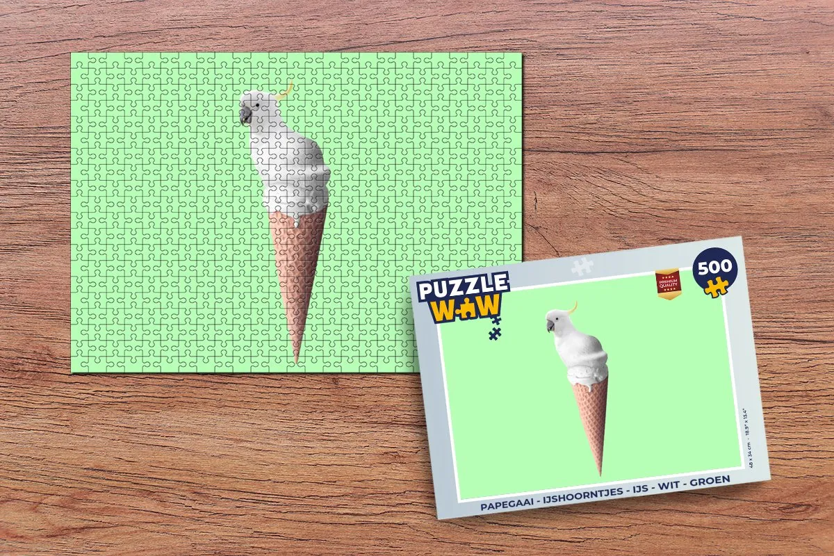 PuzzleWow Papegaai IJshoorntjes Legpuzzel 500 Stuks - Multicolor