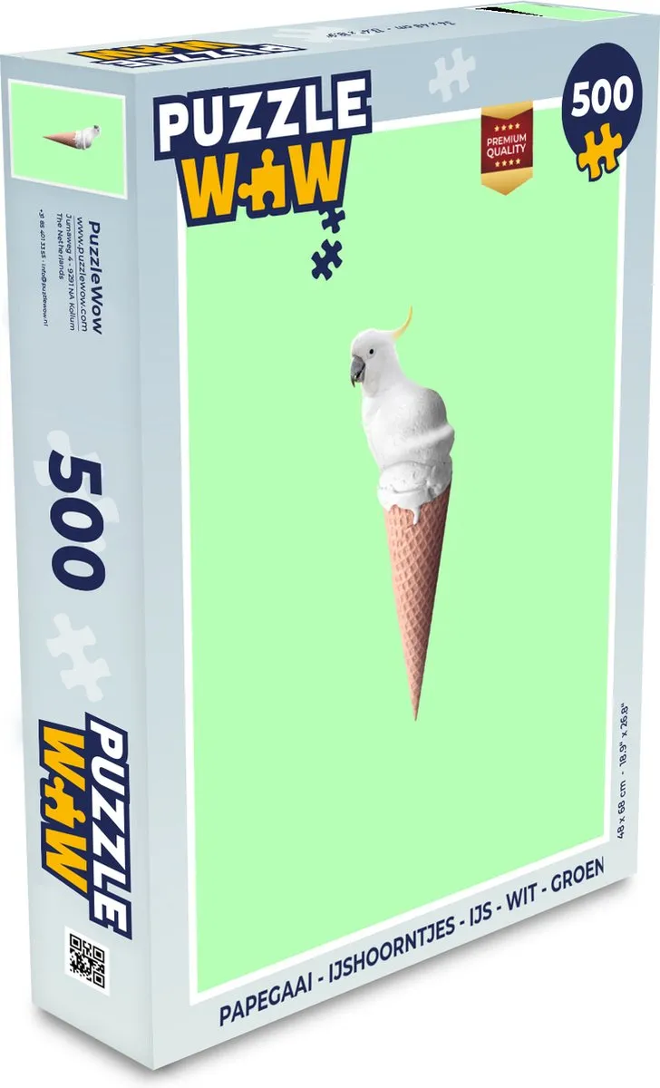 PuzzleWow Papegaai IJshoorntjes Legpuzzel 500 Stuks - Multicolor