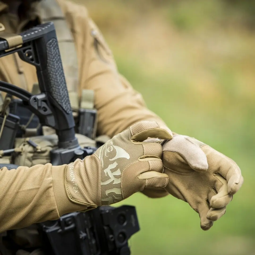 Helikon-Tex All Round Fit Tactische Handschoenen L - Coyote/Groen - afbeelding 2 van 5