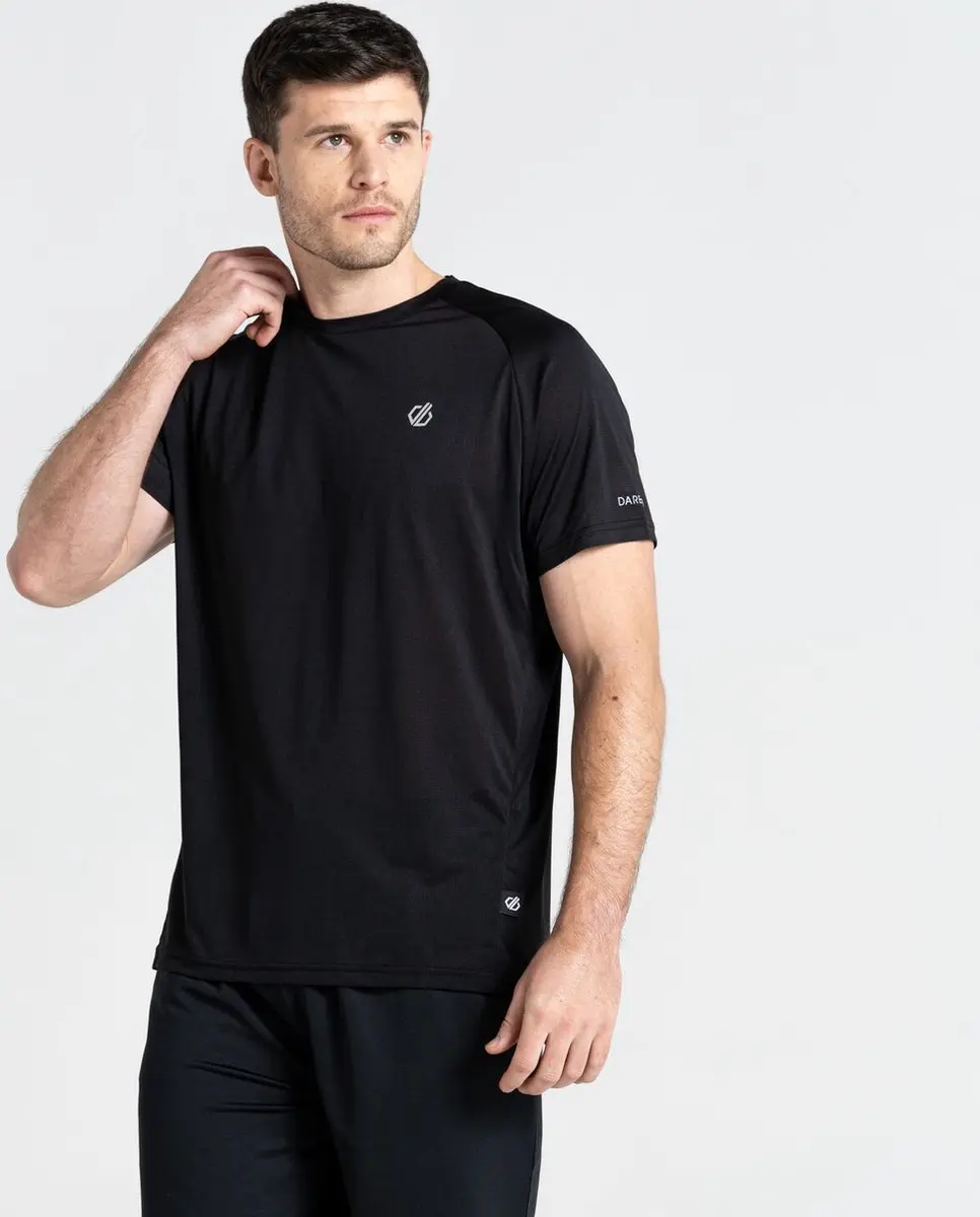 Dare 2B Accelerate Heren Sportshirt - Maat L - Zwart - afbeelding 5 van 6