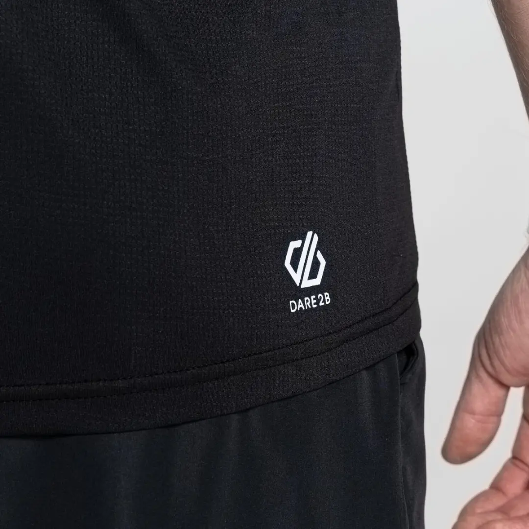 Dare 2B Accelerate Heren Sportshirt - Maat L - Zwart - afbeelding 4 van 6