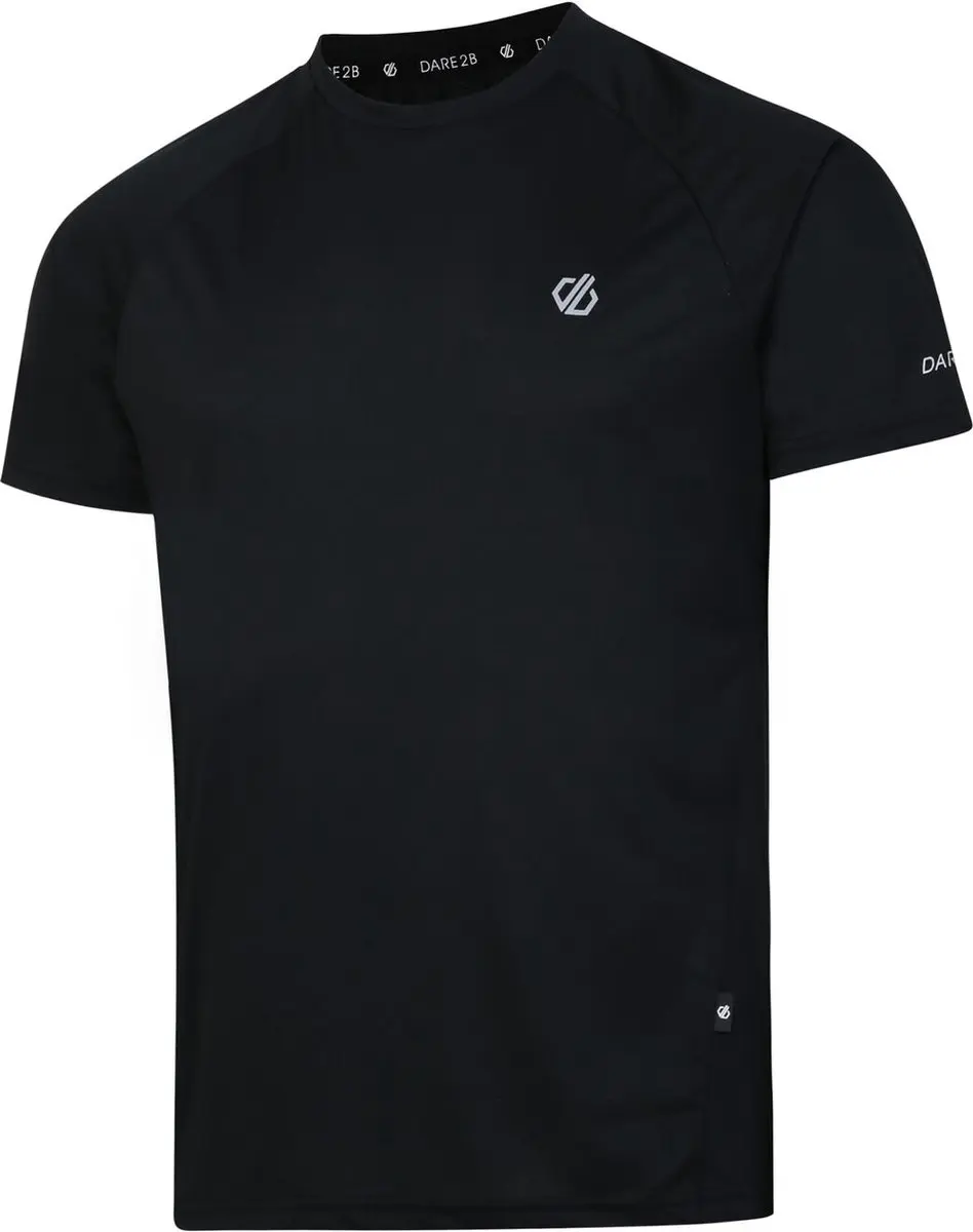 Dare 2B Accelerate Heren Sportshirt - Maat L - Zwart - afbeelding 2 van 6