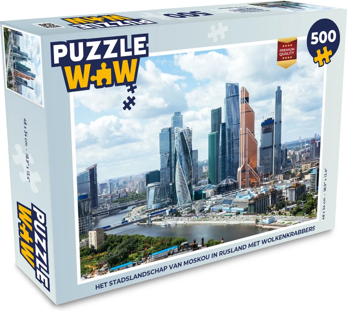 PuzzleWow Moskou Wolkenkrabbers Legpuzzel 500 Stuks