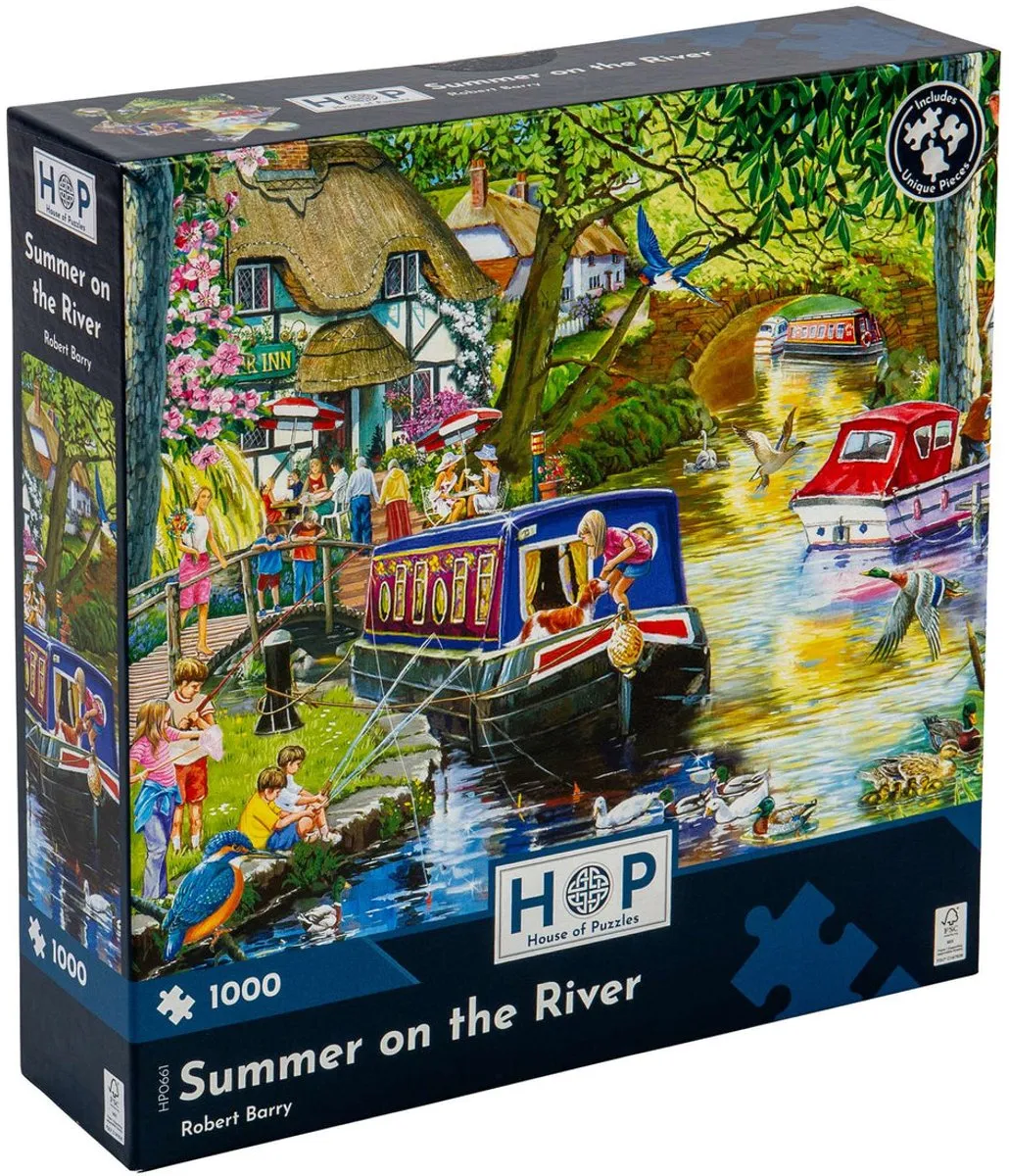 House Of Puzzles Summer on the River Puzzel 1000 Stuks - HP0661 - Multicolor