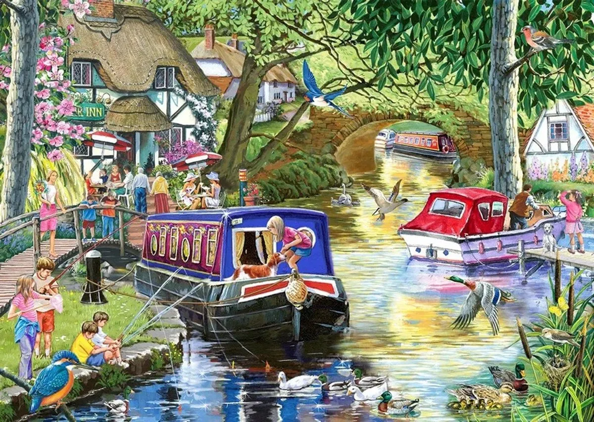 House Of Puzzles Summer on the River Puzzel 1000 Stuks