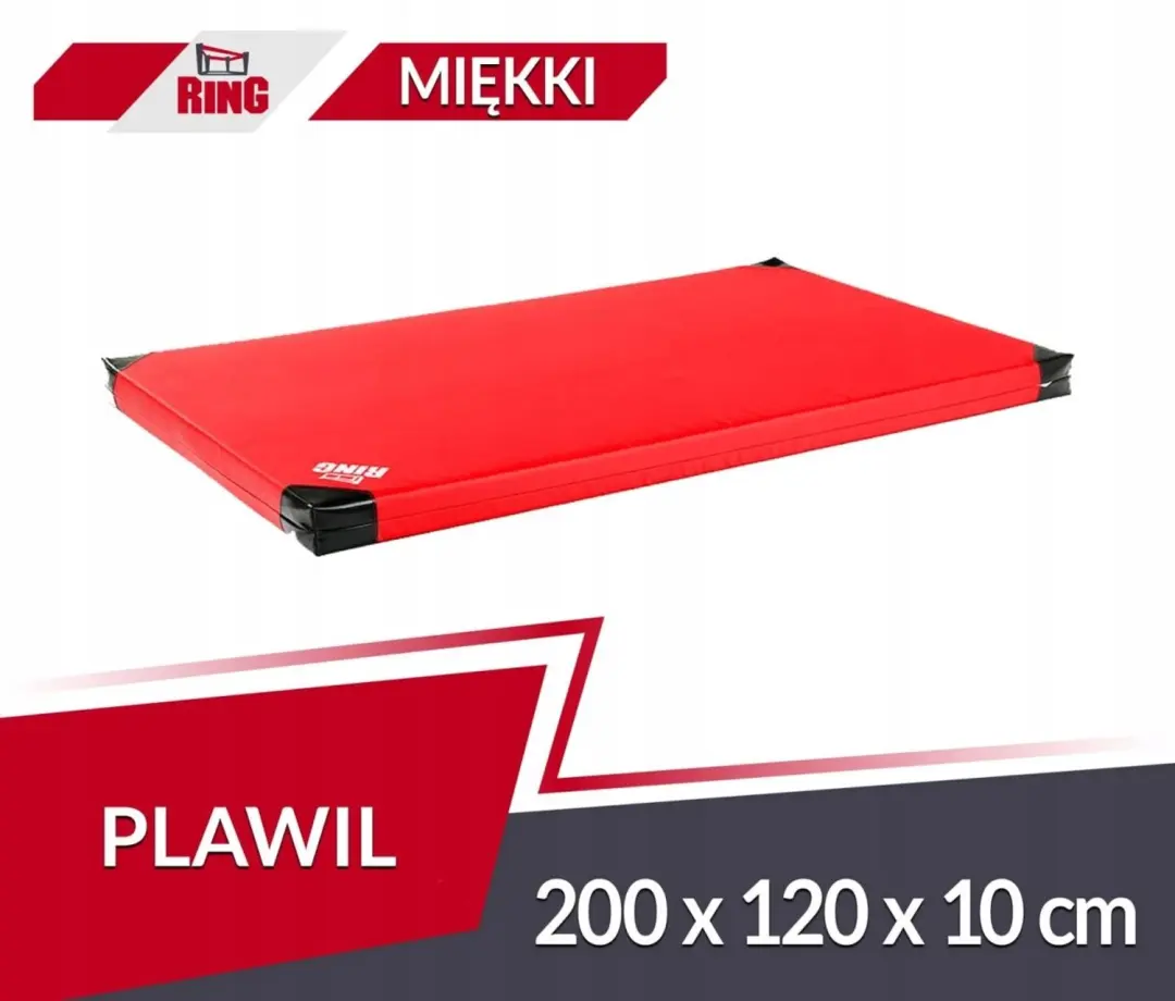 Gymnastiekmat PVC 200x120x10cm R60 Rood