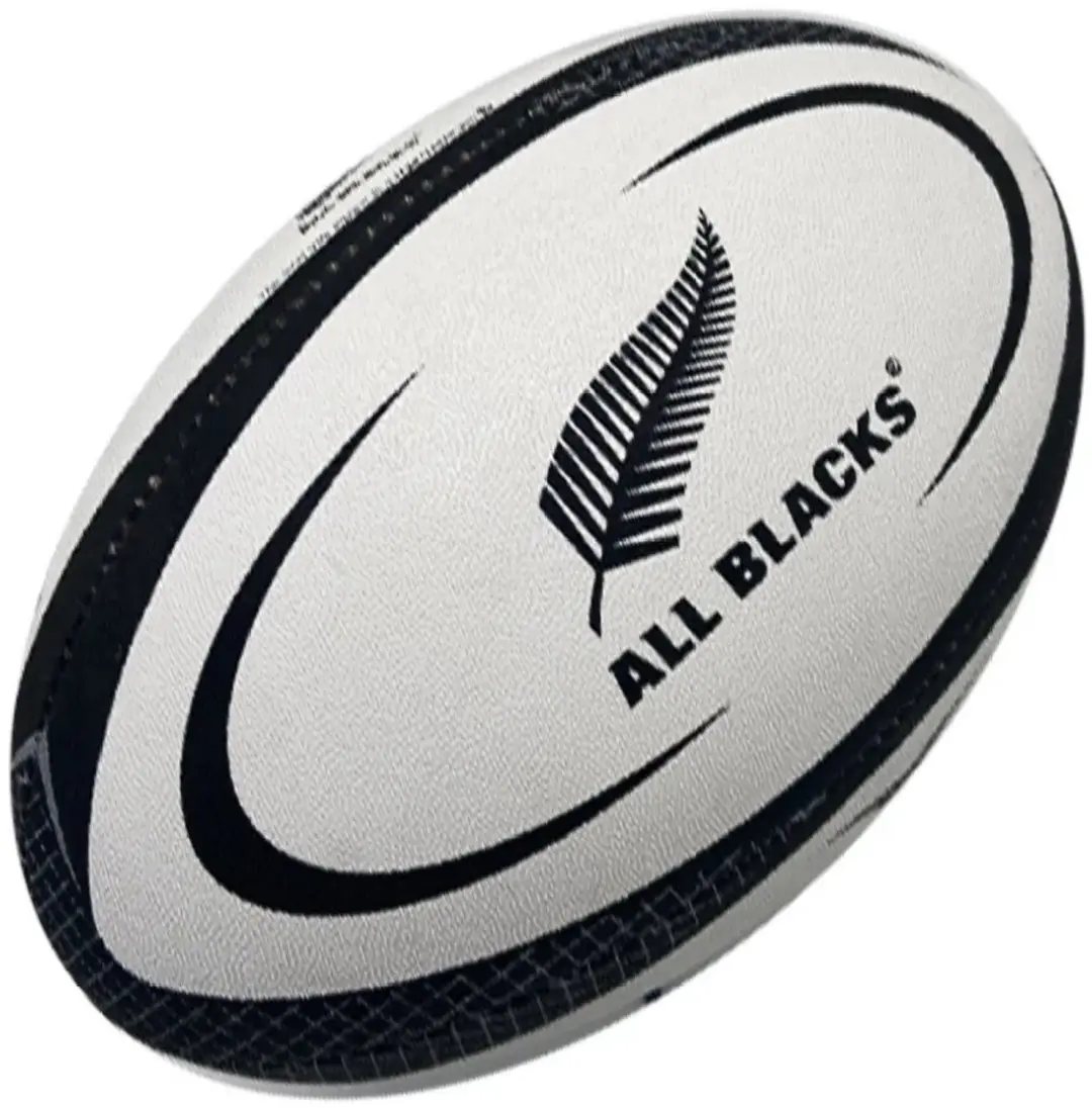 Gilbert All Blacks Replica Rugbybal 5 - Wit - afbeelding 4 van 5