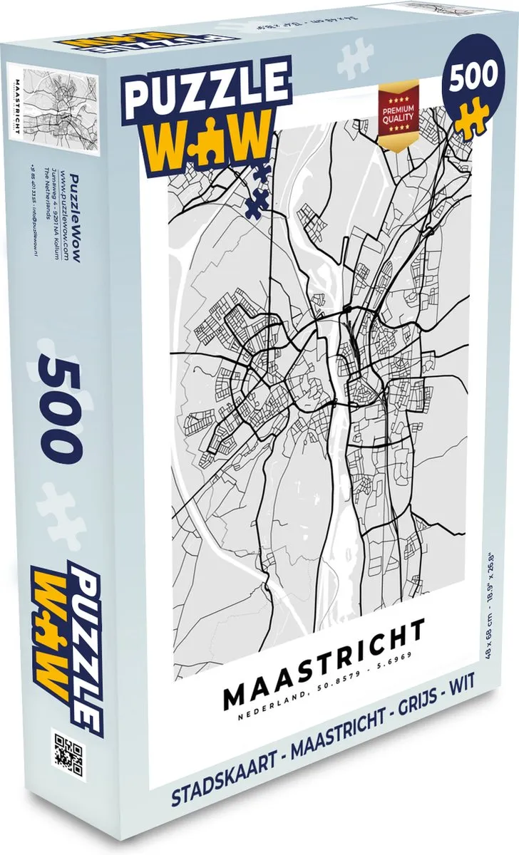 PuzzleWow Maastricht Legpuzzel 500 Stuks - Multicolor
