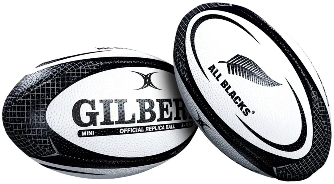 Gilbert All Blacks Rugbybal 1 - Zwart/Wit - afbeelding 3 van 5