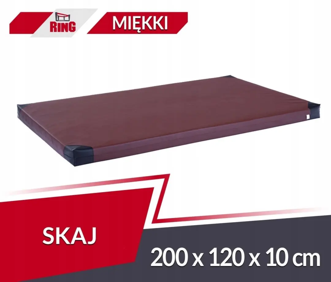 Gymnastiekmat SKAJ 200x120x10cm R60 Bruin