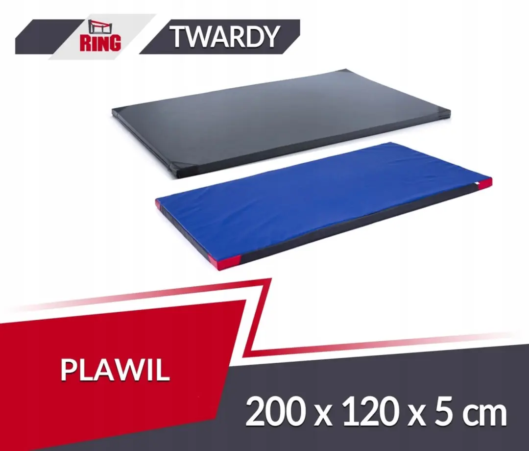 Gymnastiekmat 200x120x5cm PVC Antislip Grijs