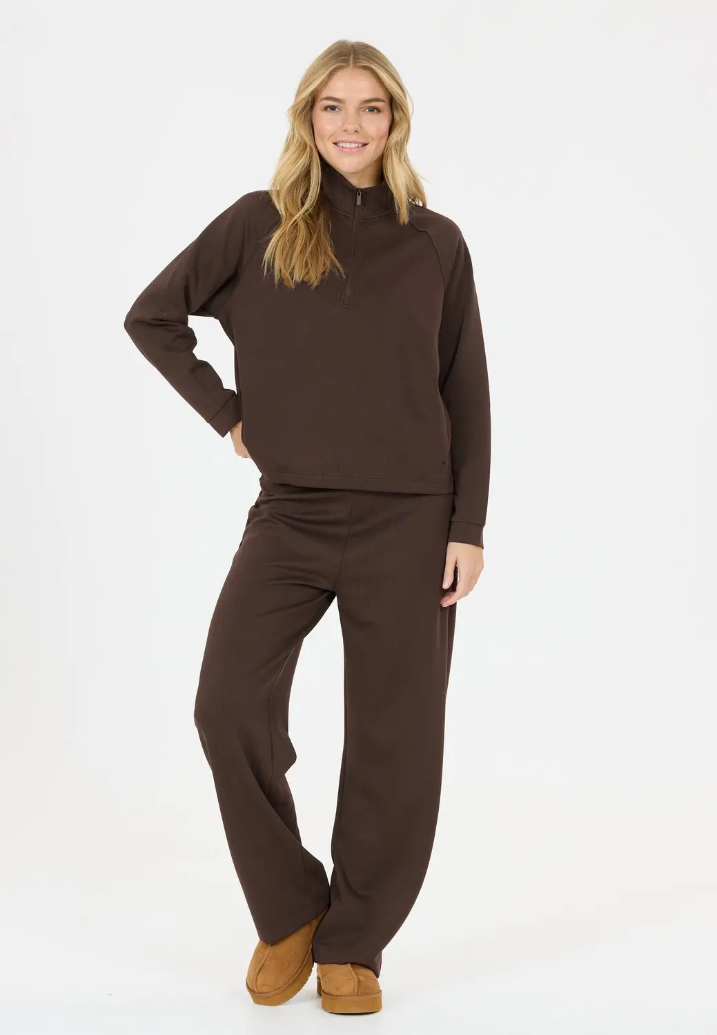 Athlecia Franye Half Zip Sweatshirt - Bruin - afbeelding 2 van 6