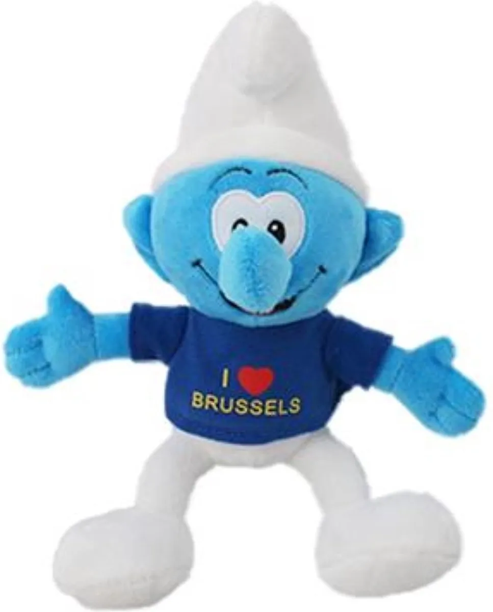 De Smurfen Knuffel I Love Brussels 30cm
