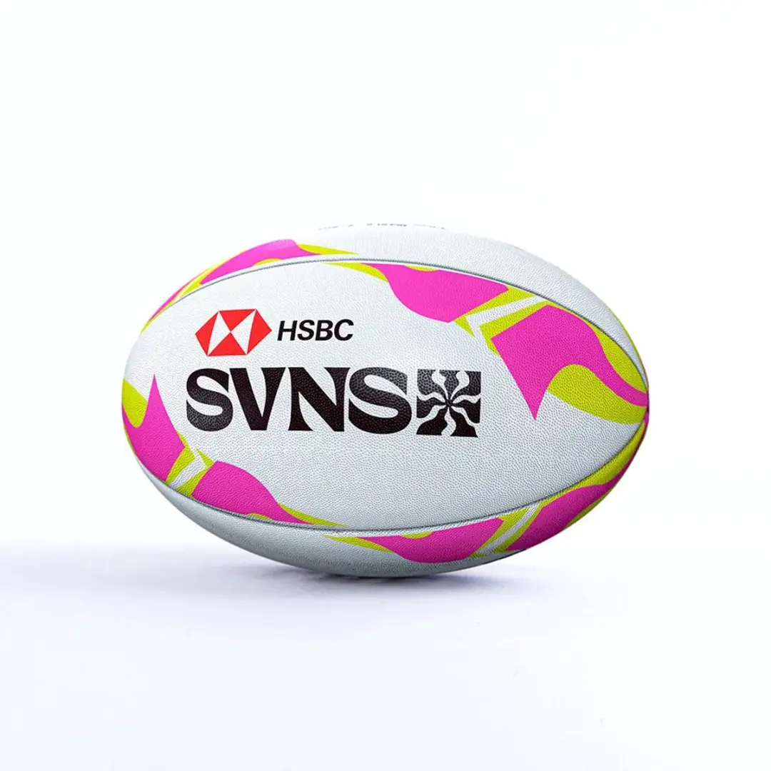 Gilbert HSBC SVNS Replica Rugbybal 5 - Roze - afbeelding 2 van 6