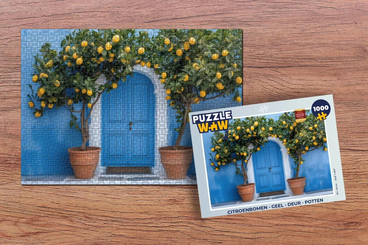 PuzzleWow Citroenbomen Legpuzzel 1000 Stuks - Geel
