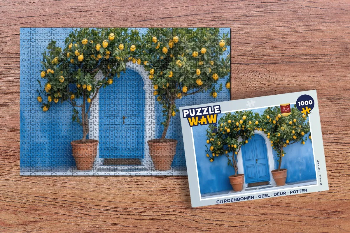 PuzzleWow Citroenbomen Legpuzzel 1000 Stuks - Geel