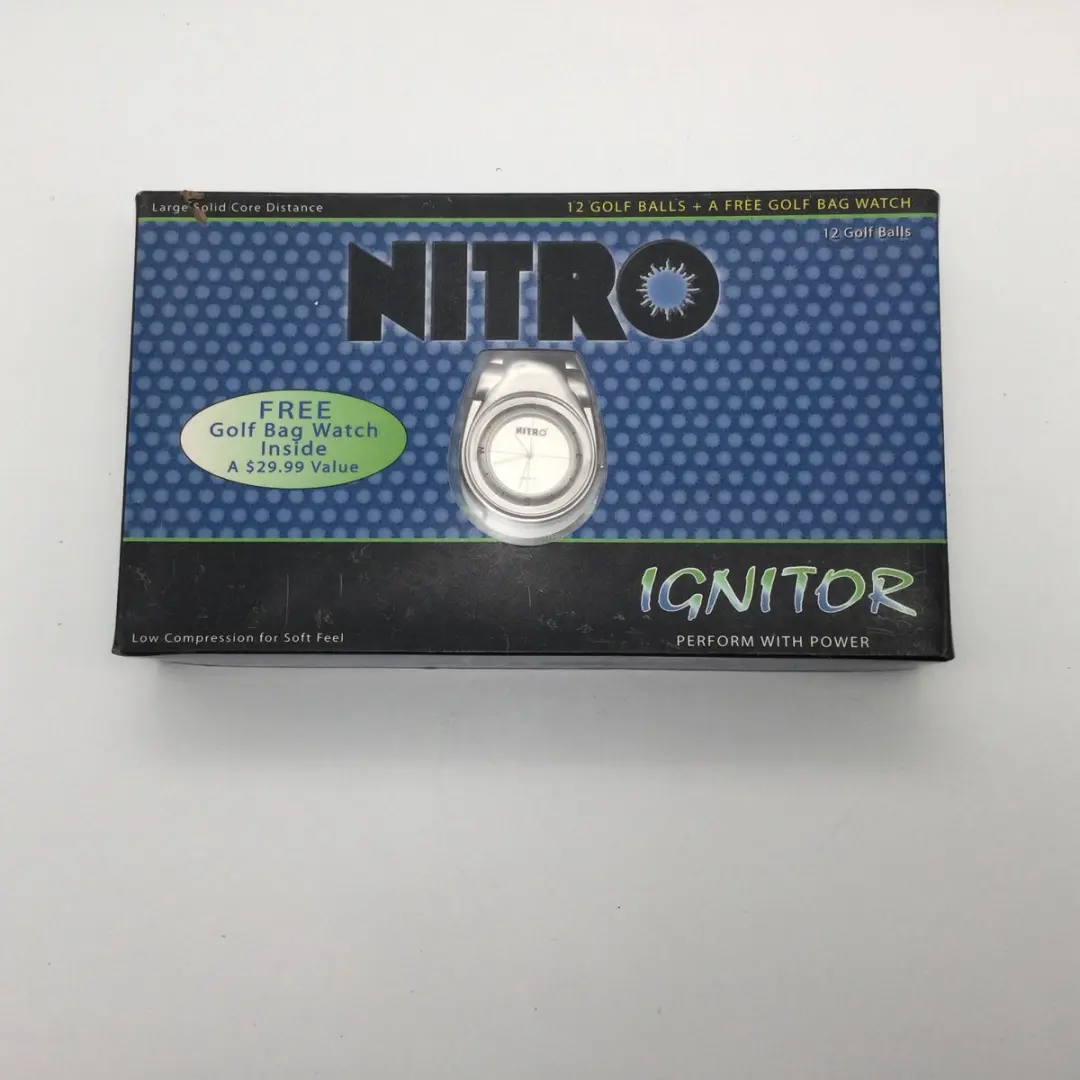 Golfballen 'Nitro ignitor' 12 (4 x 3) witte golfballen met gratis horloge ( om a