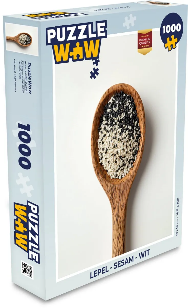 PuzzleWow Lepel Sesam Puzzel 1000 Stuks - Wit