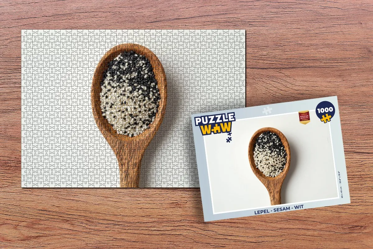 PuzzleWow Lepel Sesam Puzzel 1000 Stuks - Wit