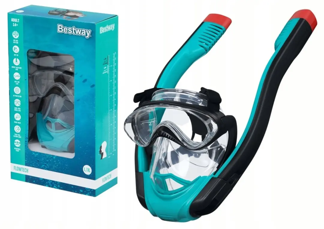 Bestway Volledig Gezicht Duikmasker Snorkelmasker L/XL Blauw