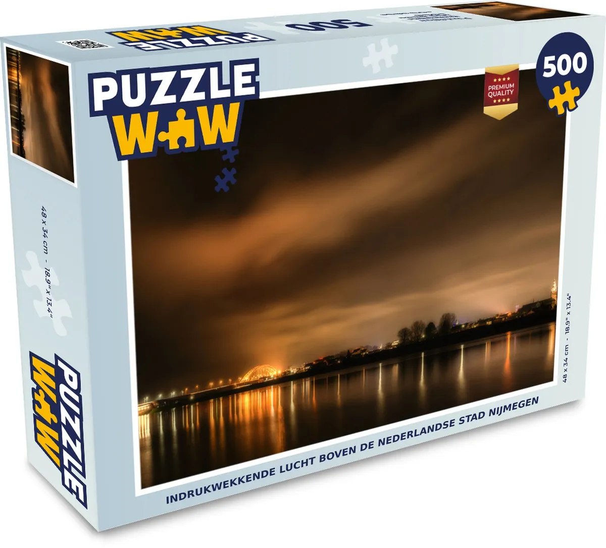 PuzzleWow Nijmegen Legpuzzel 500 Stuks - Multicolor