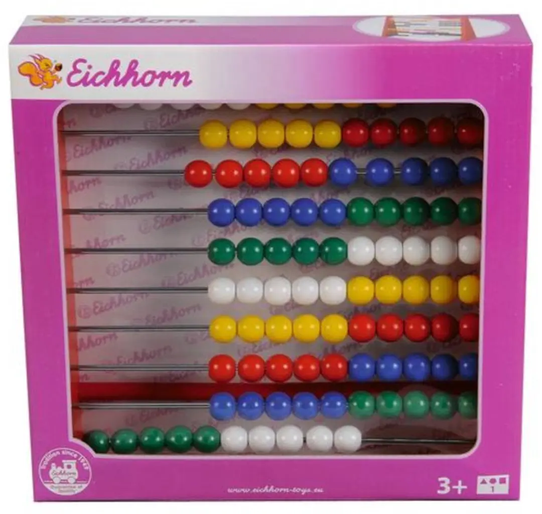Eichhorn Mini Telraam 100 Houten Ballen - Meerkleurig - afbeelding 6 van 6