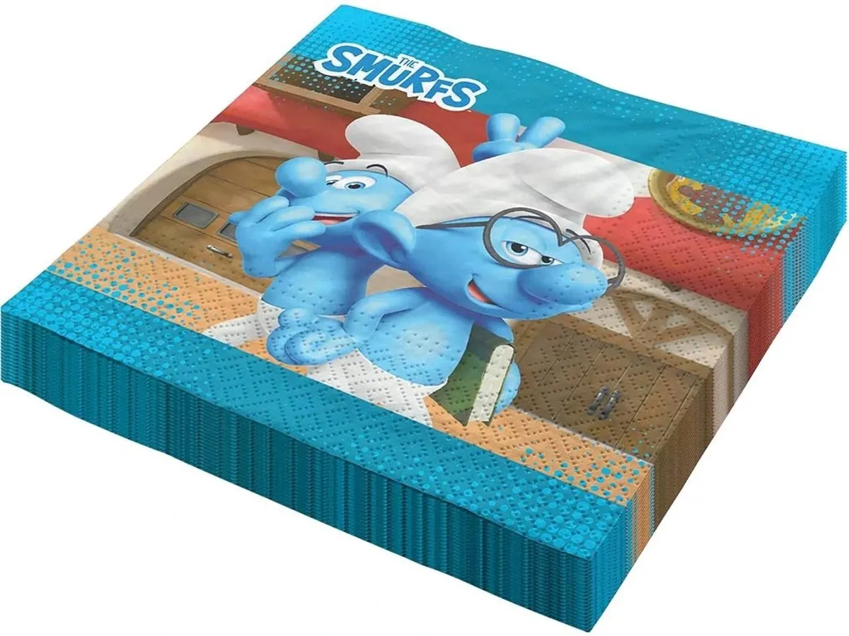 De Smurfen Papieren Servetten 20 Stuks
