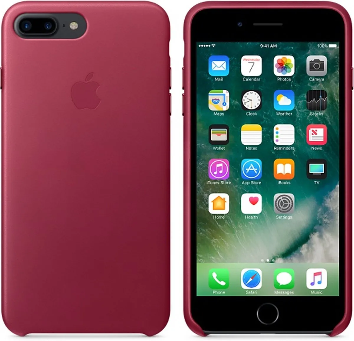 Apple Leren Hoesje iPhone 7/8 Plus MPVU2ZM/A - Bessenrood