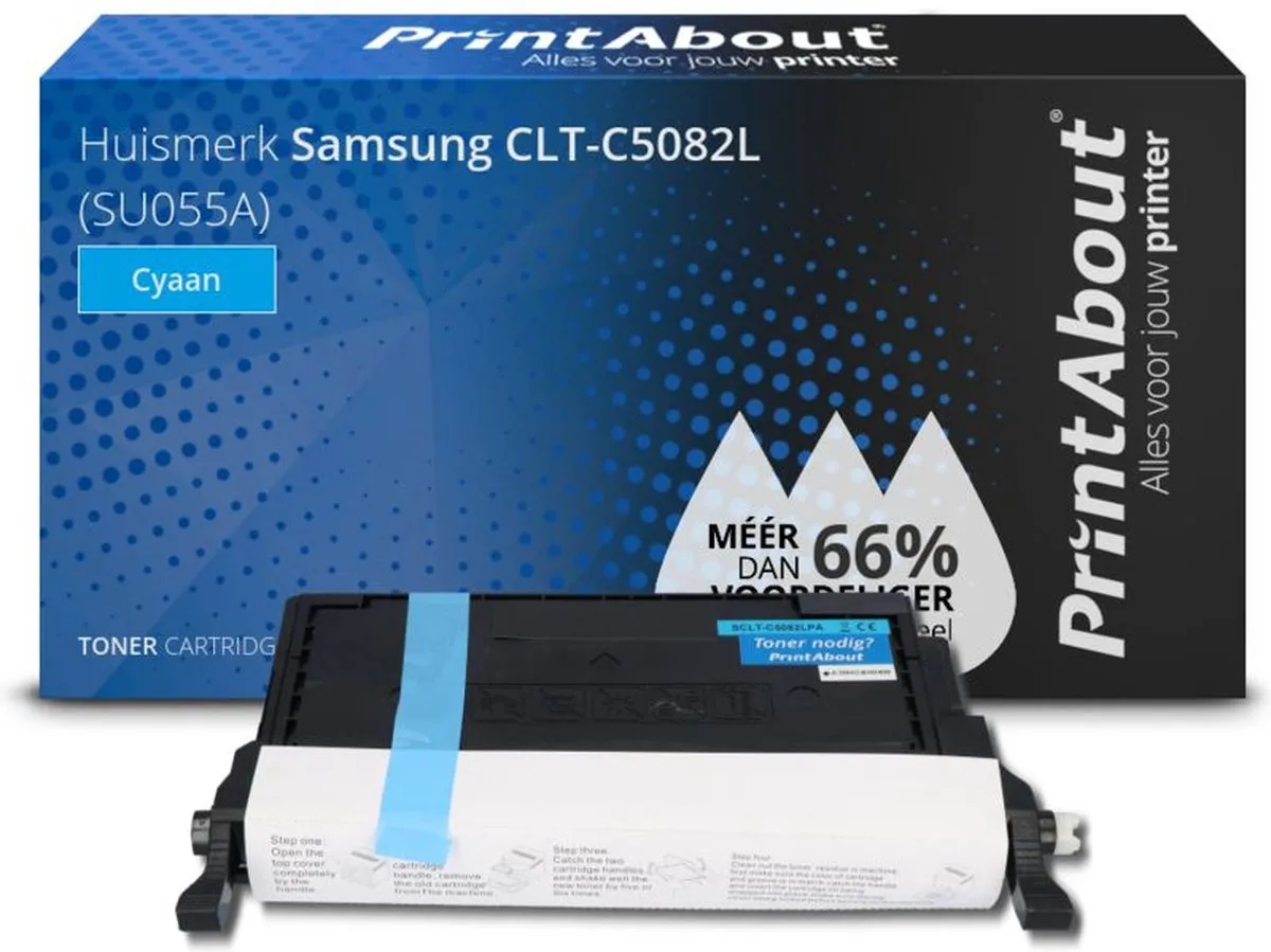 PrintAbout CLT-C5082L Toner Cyaan - 4.000 pagina's