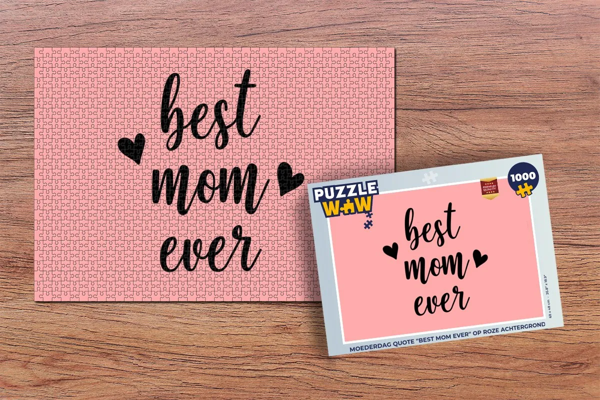 PuzzleWow Quote Roze Legpuzzel 1000 Stuks